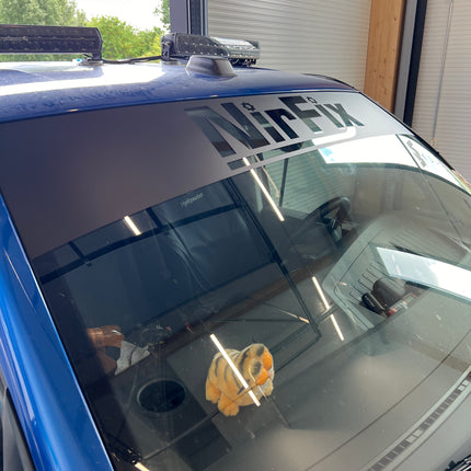 Custom windshield sticker with your own logo/text