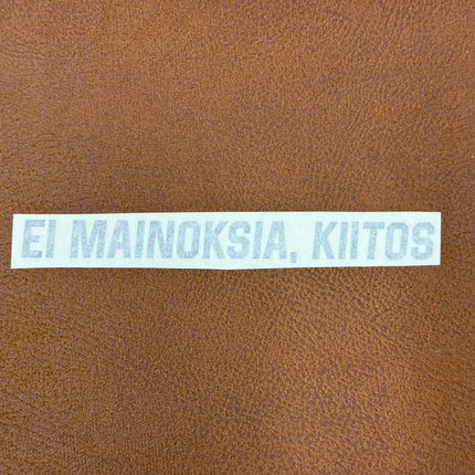 "Ei mainoksia" -tarra