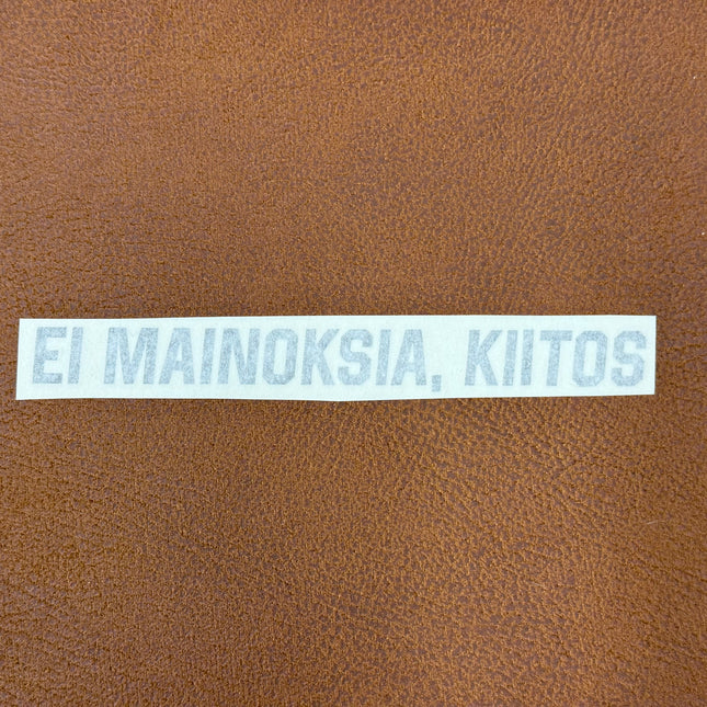 "Ei mainoksia" -tarra