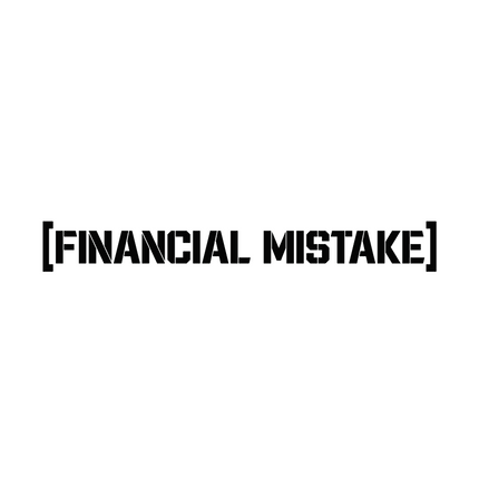 Windshield sticker "Financial Mistake"