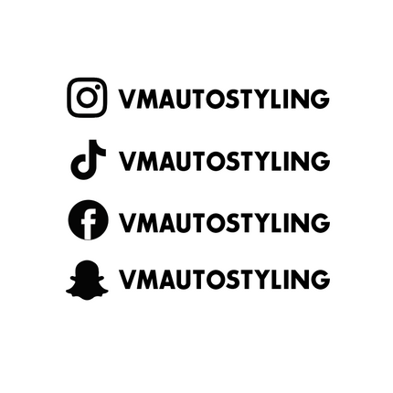 Social media sticker with your own social media tag