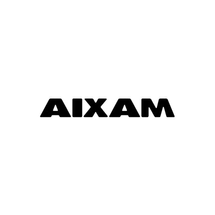 Windshield sticker with Aixam text