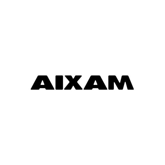 Windshield sticker with Aixam text