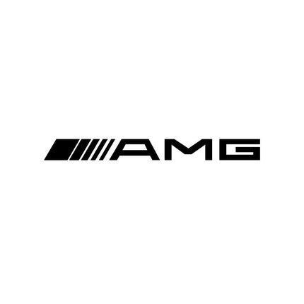 Windshield sticker with AMG text