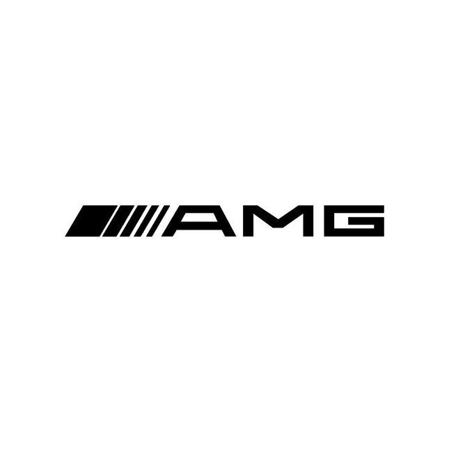 Windshield sticker with AMG text