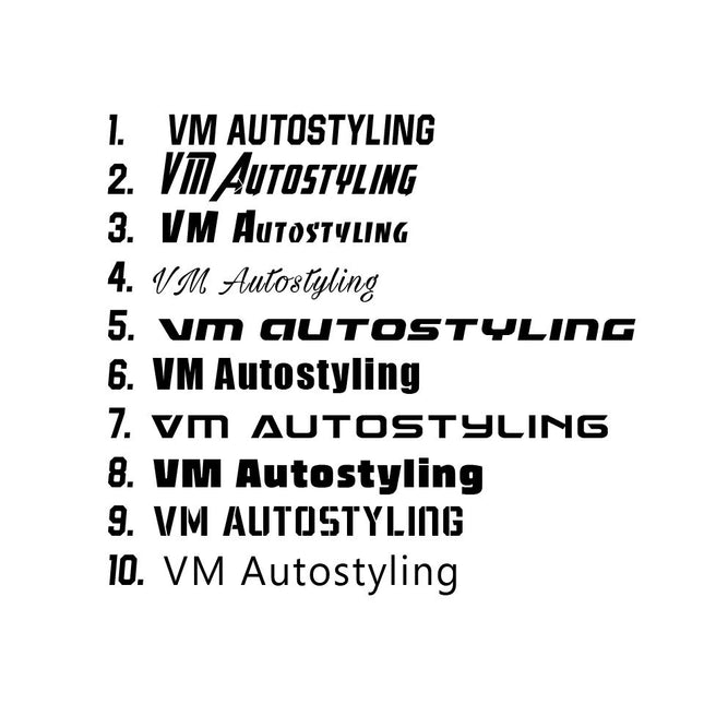 Custom windshield sticker with your own logo/text