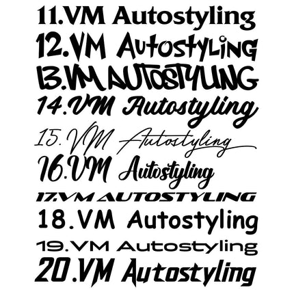 Transfer film sticker with your own text